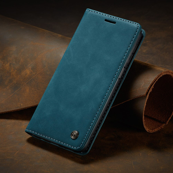 Чехол CASEME для Xiaomi Redmi Note 10 / 10S, Leather Wallet Case, зелёный