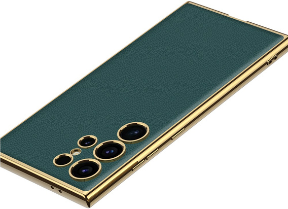 Чехол до Samsung Galaxy S24 Ultra, GKK Leather, зелёный
