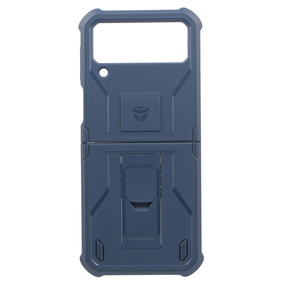 Бронированный чехол для Samsung Galaxy Z Flip 4 5G, Dexnor Clip Holder, темно-синий