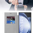 Чохол-книжка для Samsung Galaxy S25 Ultra, RFID Wallet MagSafe CamShield, сріблястий