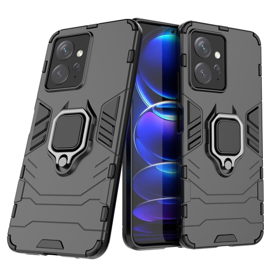 Чехол до Xiaomi Redmi Note 12 4G, Kickstand Ring, чёрный