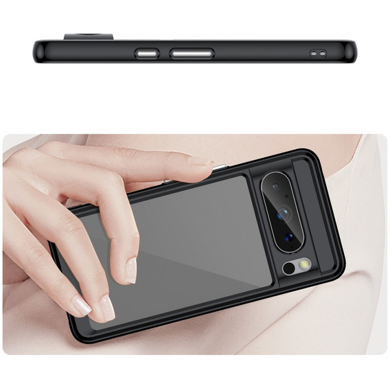 Чохол для Google Pixel 8 Pro, Fusion Hybrid, прозорий / чорний