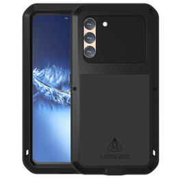 Чoхол Love Mei до Samsung Galaxy S22+ Plus, armored with glass, чорний