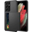 Чехол до Samsung Galaxy S21 Ultra, Sliding Card Holder, чёрный