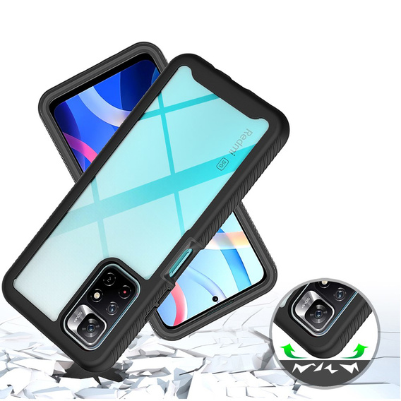 Чoхол Shockproof до Xiaomi Poco M4 Pro 5G / Redmi Note 11S 5G, із захисним екраном, м'яти