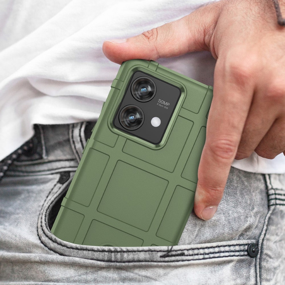 Чехол до Motorola Edge 40 Neo, Rugged Shield, зелёный