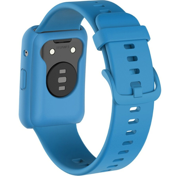 Прозорий ремінець з футляром до Huawei Watch Fit, Blue