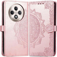 Откидной чехол для Oppo Reno 12FS / 12F, Mandala, розовый rose gold
