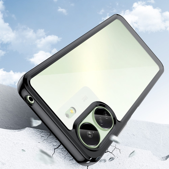 Чoхол до Xiaomi Redmi 13C / Poco C65, Fusion Hybrid, прозорий / чорний