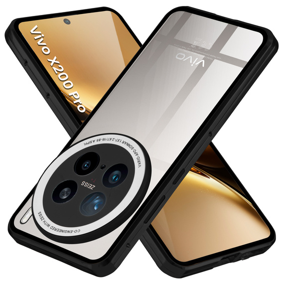 Чехол для Vivo X200 Pro 5G, Magnetic Dual Glass, чёрный