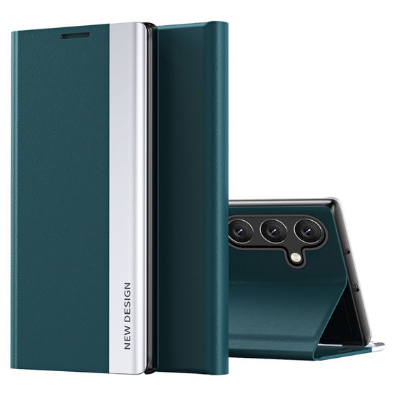 Чохол-книжка для Samsung Galaxy S24 FE, Side Magnetic, зелений
