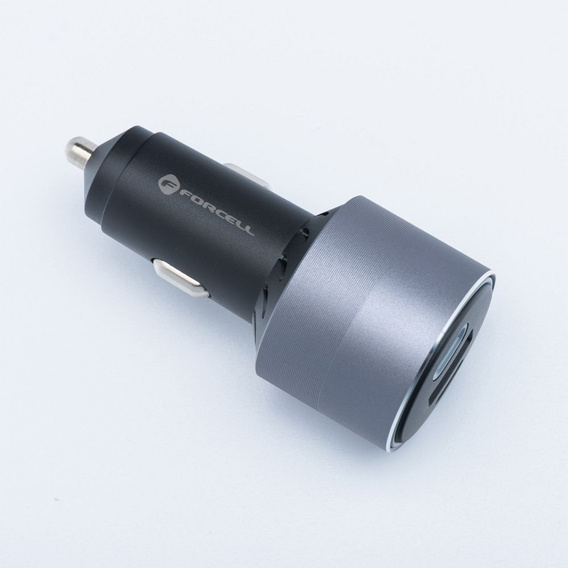 Автомобильное зарядное устройство Forcell F-Energy Alu 85 Вт, 2 × USB-C + USB-A, PD / QC 4.0 / SFC 2.0