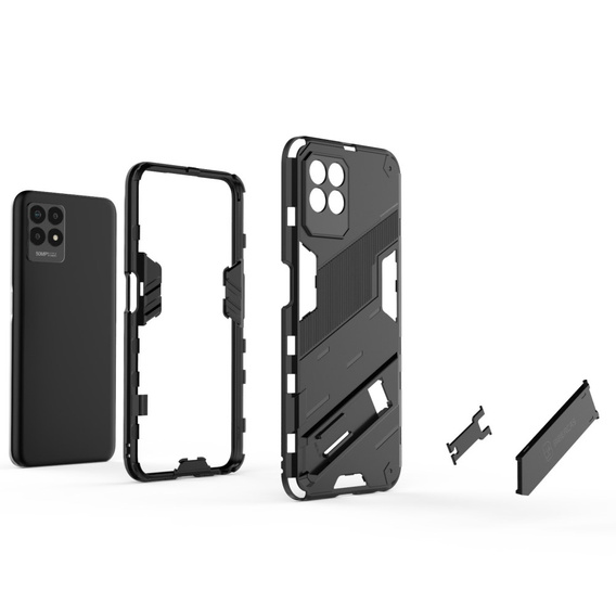 Чехол для Realme 8i, Military kickstand, синий