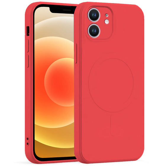 Чoхол Silicone до iPhone 11, MagSafe, Red