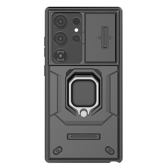 Чехол для Samsung Galaxy S24 Ultra, KickStand Camera Lens, чёрный