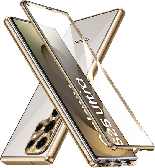 Чохол для Samsung Galaxy S25 Ultra, Magnetic Dual Glass, золотий