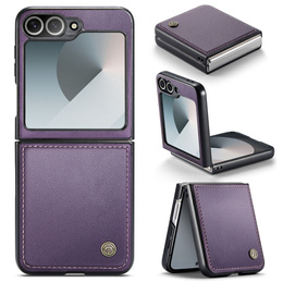 Чохол для Samsung Galaxy Z Flip7 FE / Z Flip6, CASE Litchi Leather, фіолетовий