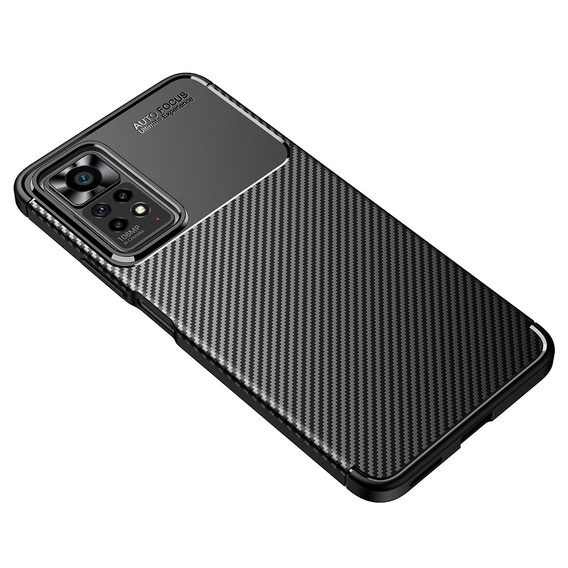 Чехол до Xiaomi Redmi Note 11 Pro 4G / 5G, Carbon Gel, чёрный