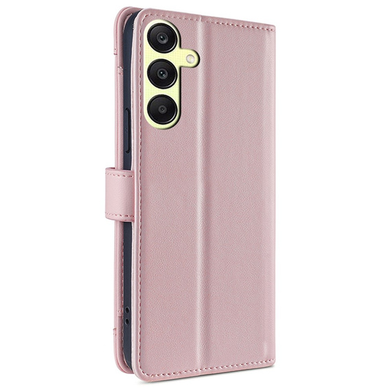 Откидной чехол для Samsung Galaxy A25 5G, Wallet Zipper Pocket, розовый