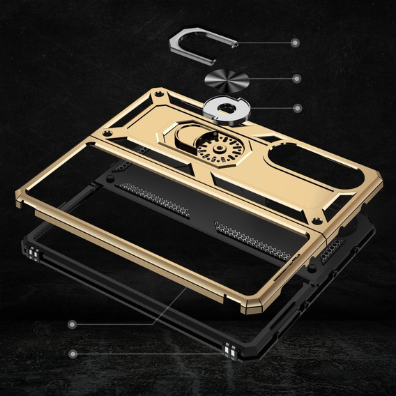 Броньований Чoхол до Samsung Galaxy Z Fold 4 5G, Nox Case Ring, золотий