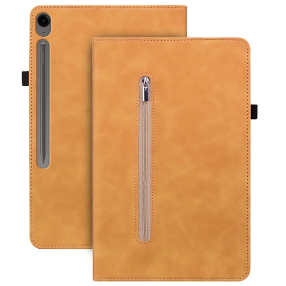 Чехол для Samsung Galaxy Tab S10 Lite / S10 FE / S9 FE, Wallet Pen Slot, жёлтая