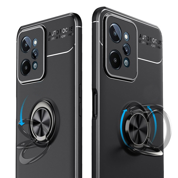 Чехол KickStand Finger Ring для Realme C31, Black