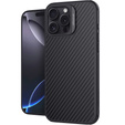Чехол для iPhone 16 Pro, бронированный Nillkin, Carbon Fiber, для Magsafe, чёрный