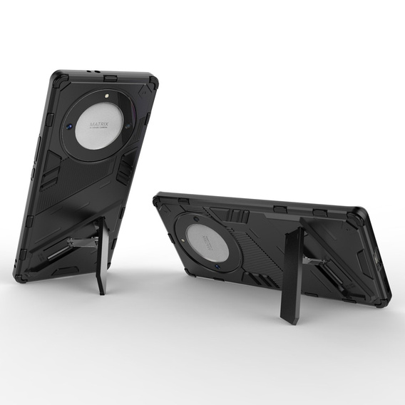 Чохол для Honor Magic 5 Lite, Military kickstand, чорний