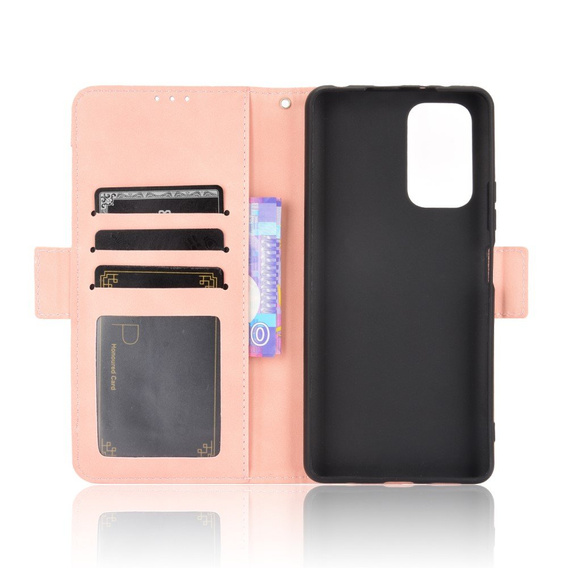 Футляр з клапаном для Xiaomi Redmi Note 10 Pro, Card Slot, рожевий