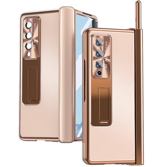 Чохол із склом для Samsung Galaxy Z Fold 4 5G, Premium Alloy, Gold