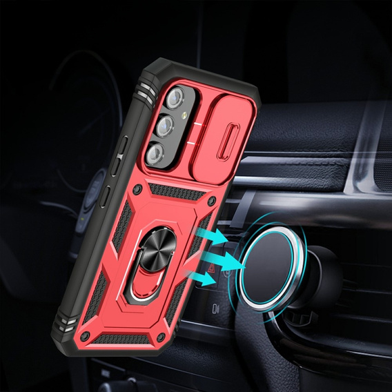 Чехол NOX Camera Slide Samsung Galaxy A54 5G, CamShield Slide, красный / черный