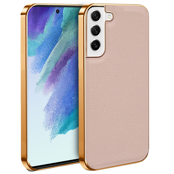 Чехол до Samsung Galaxy S21+ Plus, Cowhide Leather, розовый