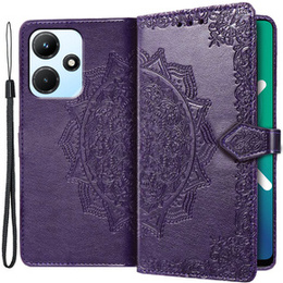 Чохол-книжка для Infinix Hot 30i, Mandala, фіолетовий