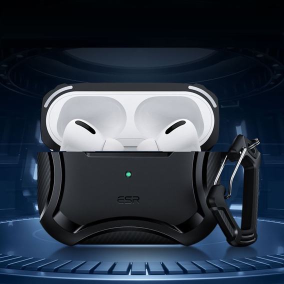 ESR чохол для навушників Airpods Pro 1 / 2, Cyber Armor Halolock Magsafe, Black