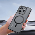 Чохол для Xiaomi Redmi Note 14 4G, для MagSafe, ERBORD Matt Case, чорний + захисне скло