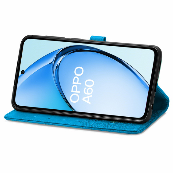 Откидной чехол для Oppo A60, Mandala, синий