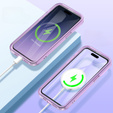 Чехол для iPhone 16 Pro, Shockproof Hybrid, с пленкой на экран, для MagSafe, фиолетовый