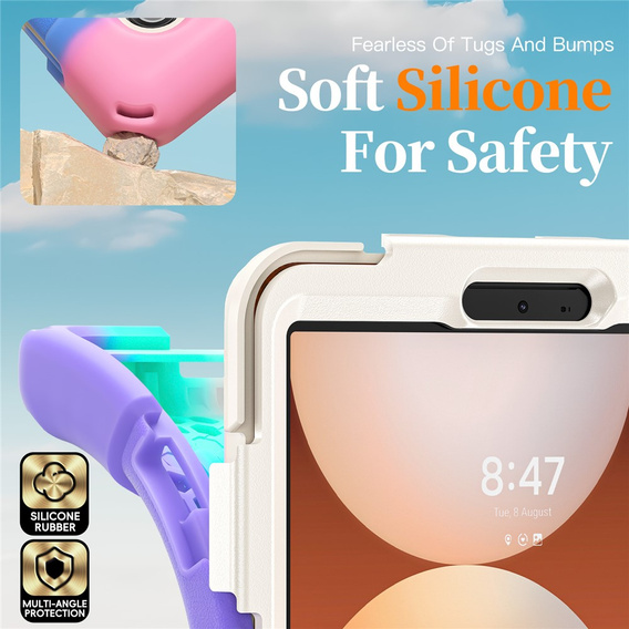 Бронированный чехол с подставкой и ремнем через плечо для Samsung Galaxy Tab A11