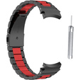 Браслет Stainless для  Samsung Galaxy Watch 4 / 4 Classic - Black/Red