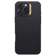 Чохол для iPhone 16 Pro Max, броньований Nillkin, Carbon Fiber, для Magsafe, золотий