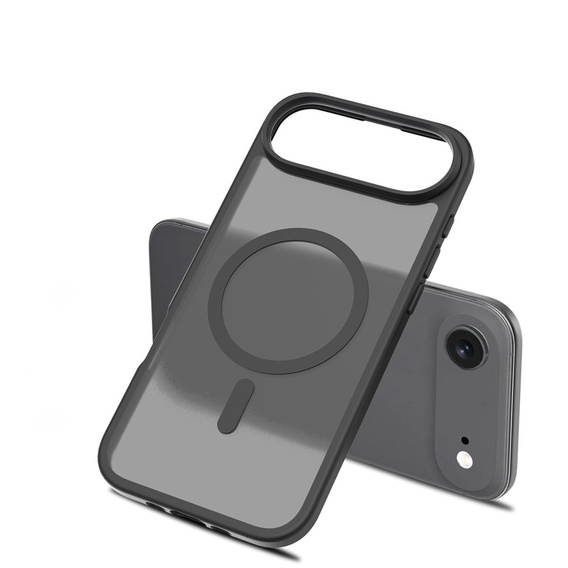 Матовий чохол для iPhone Air, для MagSafe, напівпрозорий чорний