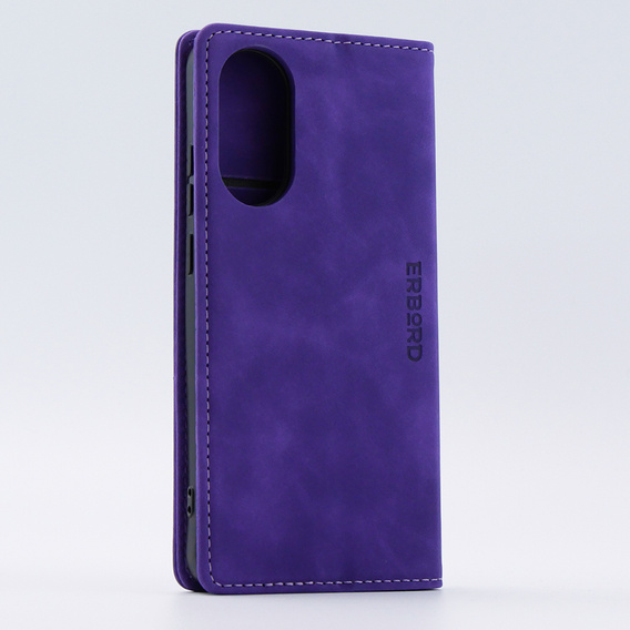 Чохол для Oppo A78 4G, ERBORD Vintage, гаманець з клапаном, фіолетовий