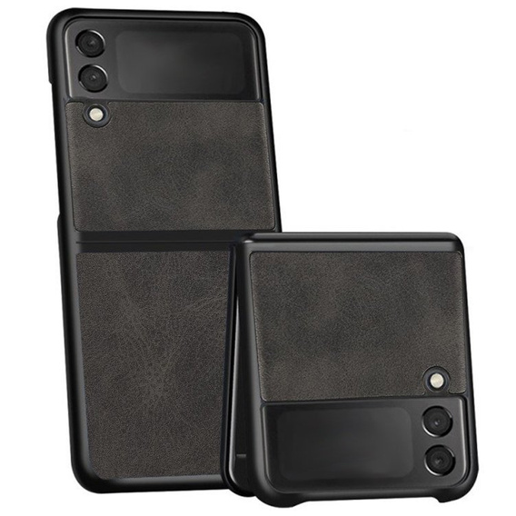 Чохол Cowhide Grain до Samsung Galaxy Z Flip 3,, Black