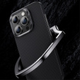 Чехол BENKS Kevlar для iPhone 15 Plus, углеродное волокно, чёрный