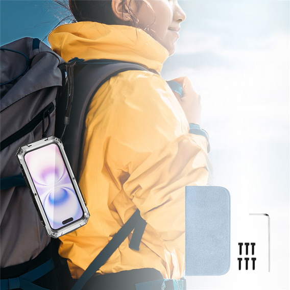 Чохол R-JUST з підставкою та вбудованим склом для iPhone 17