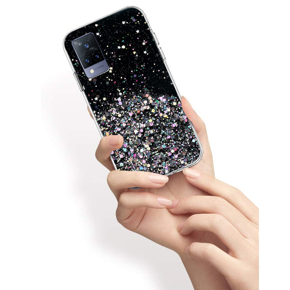 Чoхол до Vivo V21 5G, Glittery, чорний