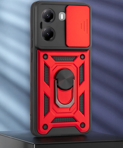 Чехол NOX Camera Slide Xiaomi Poco X7 Pro 5G, CamShield Slide, красный
