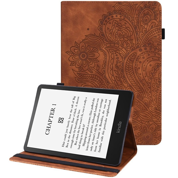 чехол-крышка для Amazon Kindle Paperwhite 5 (2021), flower, синий
