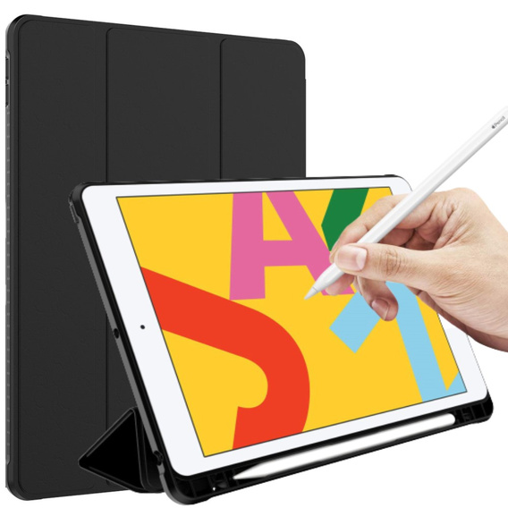 Чохол Tri-Fold Stand Cover для with Pen Slot iPad 10.2 2021 / 2020 / 2019 - Black