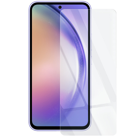 Чохол для Samsung Galaxy A15, шкіряна обкладинка-книжка, червоний + скло